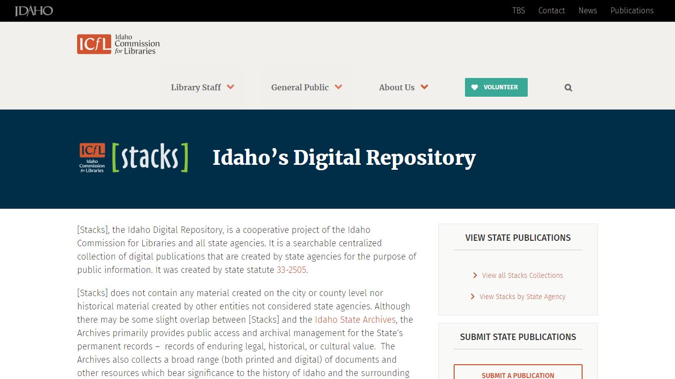 STACKS – Idaho Commission for Libraries